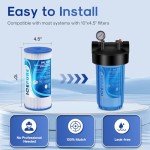 20 Micron 10"x4.5" Whole House Water Filters - 4 Pack