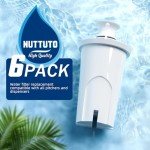 NUTTUTO Water Filter Replacement for Brita – Pack of 6