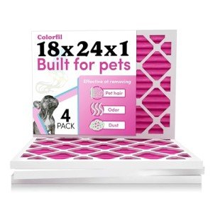 Colorfil 18x24x1 Color Changing Air Filters - 4 Pack