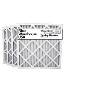 Ultra8 Merv 8 Pleated AC Furnace Filters (4 Pack)