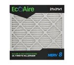 21x21x1 MERV 8 Pleated Air Filter Pack of 6