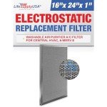 Electrostatic Air Filter 16x24x1, MERV 8, Washable