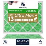 MervKing 20x25x2 MERV 13 Pleated Air Filters 4-Pack