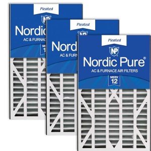 Nordic Pure 16x25x3 MERV 12 Air Filters 3 Pack