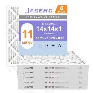 JASENG 14x14x1 MERV 11 Air Filter 6-Pack