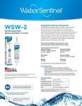 WaterSentinel WSW-2 Refrigerator Filter Replacement (2 Pack)