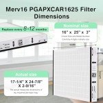 Merv16 16x25x3 Replacement Filter - 2 Pack