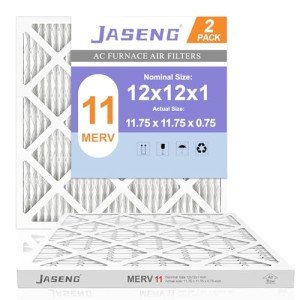 JASENG MERV 11 12x12 Air Filters - 2 Pack