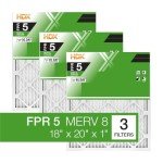 18x20x1 Pleated MERV 8 Air Filter 3-Pack