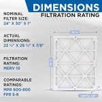 Glasfloss 24x30x1 MERV 10 Pleated Filters - 6 Pack