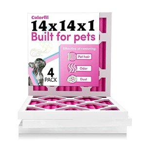 Colorfil 14x14x1 Color Changing Air Filters - 4 Pack