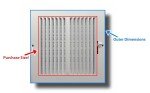 30" X 16" Steel Air Filter Grille - White