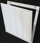 30" X 16" Steel Air Filter Grille - White