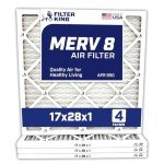 17x28x1 MERV 8 HVAC Air Filter 4-Pack