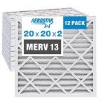 Aerostar MERV 13 Pleated Air Filters 12-Pack