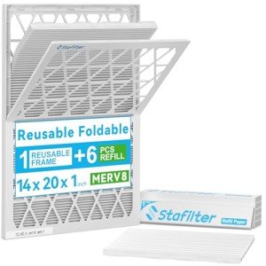 Reusable 14x20x1 MERV 8 Air Filter Bundle