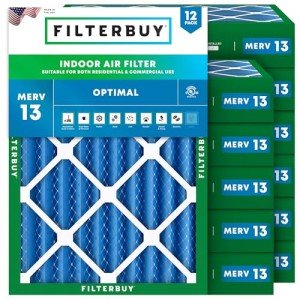 24x30x4 MERV 13 Air Filters - 12 Pack