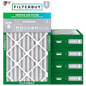 16x25x4 MERV 8 Pleated Air Filters (5-Pack)