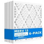20x24x1 Pleated Furnace Air Filters (6 Pack)