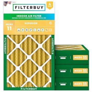 16x24x4 Pleated MERV 11 Air Filters (4-Pack)