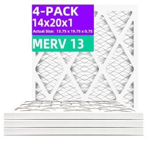 14x20x1 MERV 13 Pleated Air Filters (4-Pack)