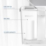 Philips 12-Cup Water Filter Pitcher with 2 Filters
