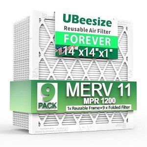UBeesize 14x14x1 MERV 11 Air Filter 9-Pack