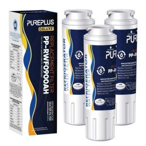 PUREPLUS UKF8001 Refrigerator Water Filter 3-Pack