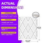 MERV 11 Pleated Air Filters 16 3/8"x21 1/2" (6-Pack)