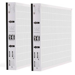 MERV16 Replacement Air Filter 16x25x3 (2-Pack)