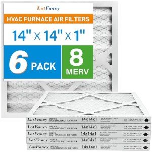 LotFancy MERV 8 Pleated Air Filters (6-Pack)
