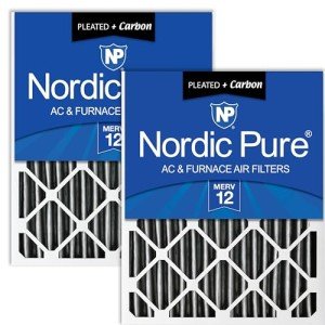 Nordic Pure 16x25x4 Pleated Air Filters with Carbon