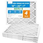 LotFancy 16x20x1 MERV 8 Air Filter 4-Pack