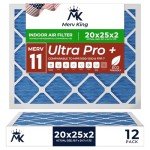 MervKing 20x25x2 MERV 11 Air Filter 12-Pack