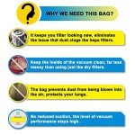 6 Pack Replacement Filter Bags for Vacmaster Vacuum