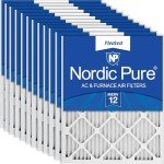 Nordic Pure 16x24x1 Pleated MERV 12 Filters 12 Pack