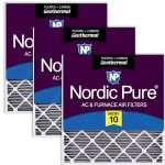 Nordic Pure MERV 10 Carbon Air Filters 3 Pack