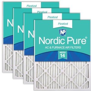 Nordic Pure MERV 14 Pleated Air Filters - 4 Pack