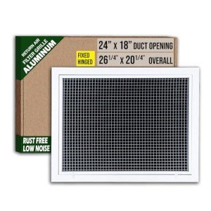 Aluminum Eggcrate Air Filter Grille - 24x18