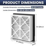 2 Pack of 20x20x3 MERV-13 Furnace Filters