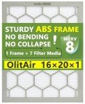 OlitAir 16x20x1 MERV 8 Reusable Air Filter 7-Pack