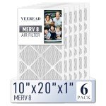 10x20x1 MERV 8 Air Filters - 6-Pack