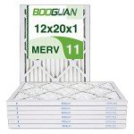 BOOGUAN 12x20x1 MERV 11 Pleated Air Filters