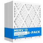8-Pack 20x24x1 Pleated Air Filters MERV 13