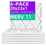 20x23x1 MERV 11 Pleated Air Filters - 6 Pack