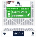 MervKing 16x20x4 MERV 8 Air Filter 6-Pack