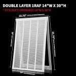 14x30 Steel Return Air Grille with Removable Face