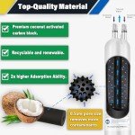 4-Pack Refrigerator Water Filter Replacement Compatible 4396841