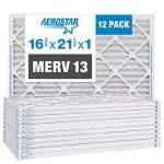 Aerostar MERV 13 Pleated Air Filters, 12 Pack