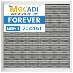 Washable 20x20x1 HVAC Air Filter - MERV 8